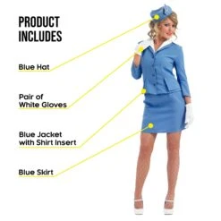 Vestito Hostess Blu Donna -Angels Face Negozio c448333cd164571e6566f82b9575293a2478634bc10df503bff1bd75eaaec714