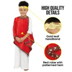 Costume Imperatore Romano Bambino -Angels Face Negozio c74ea321d4418acf0a034fe0c42c7fbc527501c24e3dc00066121dcfad9bac14