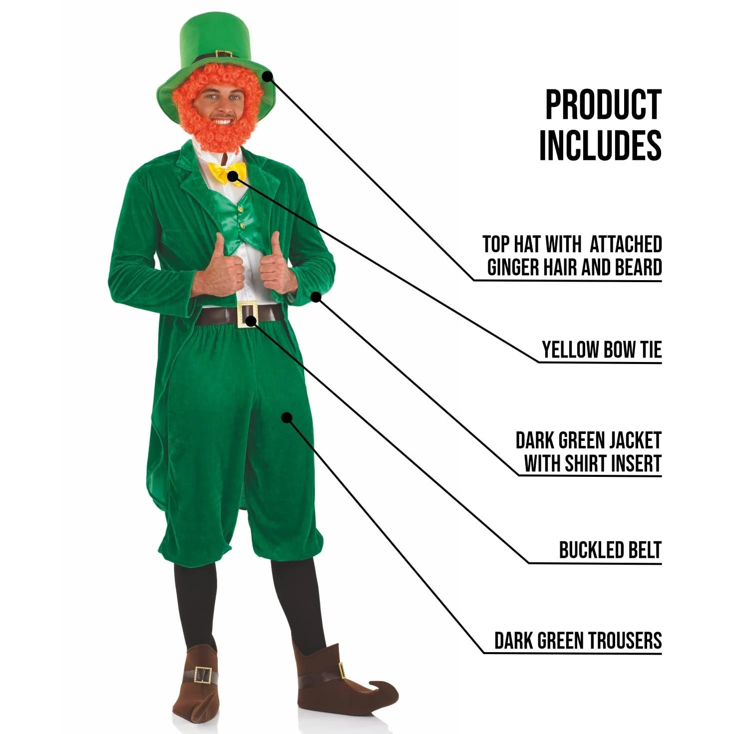 Costume Leprecauno Adulto 5 Costume Leprecauno Adulto - immagine 3