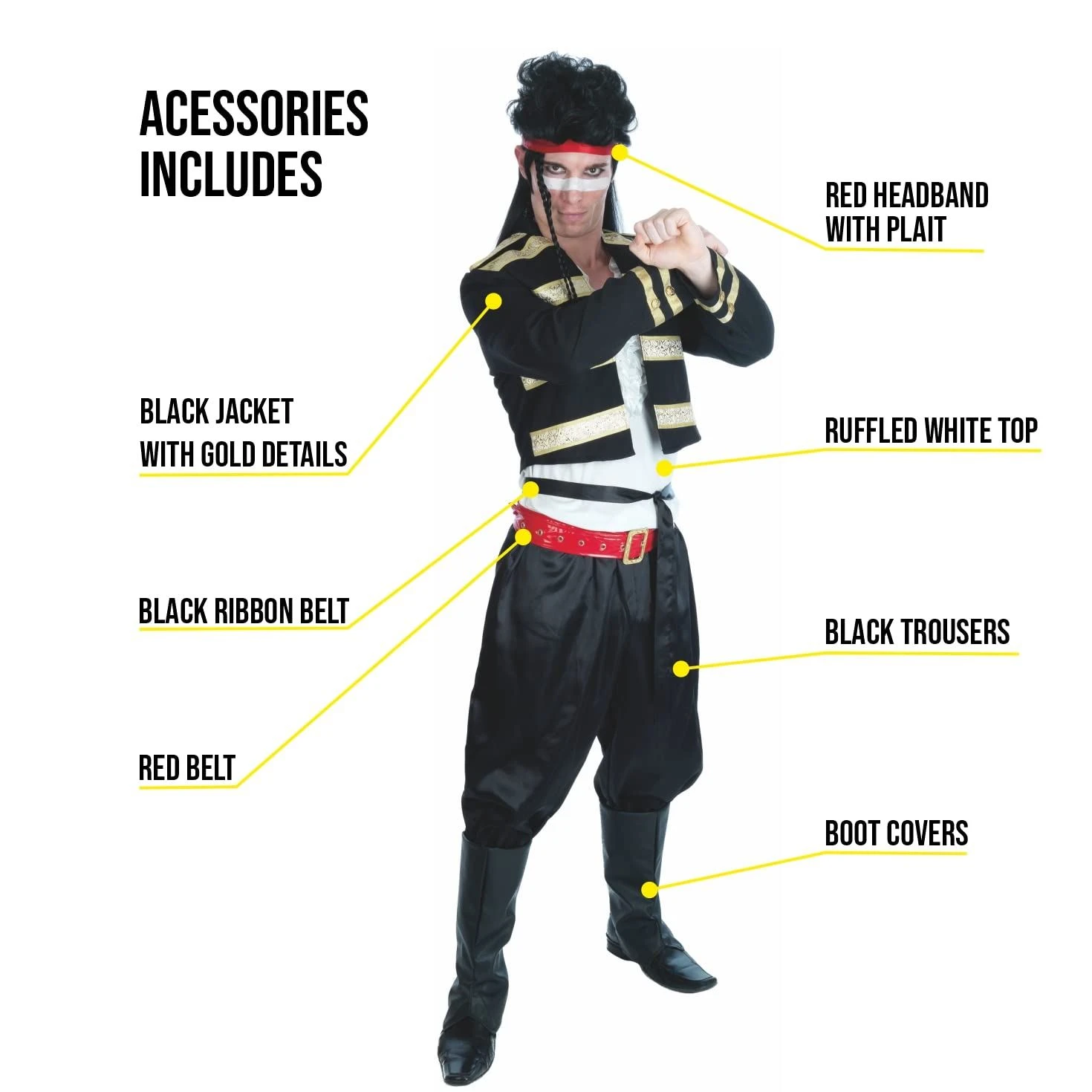 Costume New Romantic Anni '80 Uomo 4 Costume New Romantic Anni '80 Uomo - immagine 2