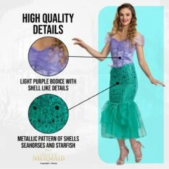 Costume Ariel Classico Donna 9 Costume Ariel Classico Donna -Angels Face Negozio dis140729 03 min