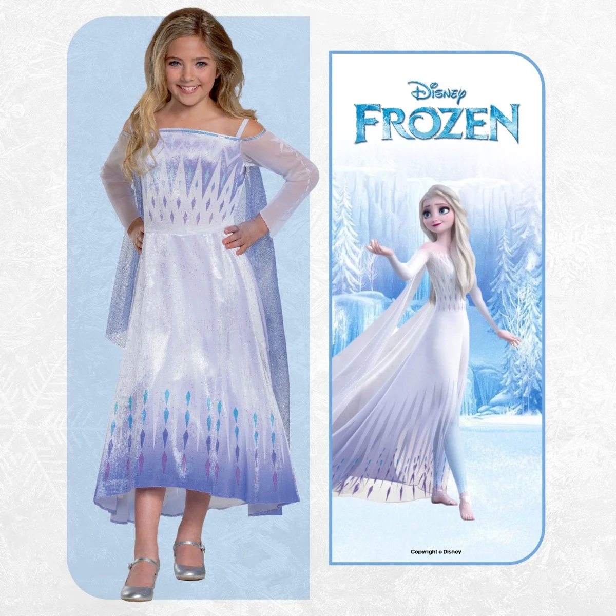 Costume Elsa Regina Frozen 2 Deluxe Bambina 6 Costume Elsa Regina Frozen 2 Deluxe Bambina - immagine 4