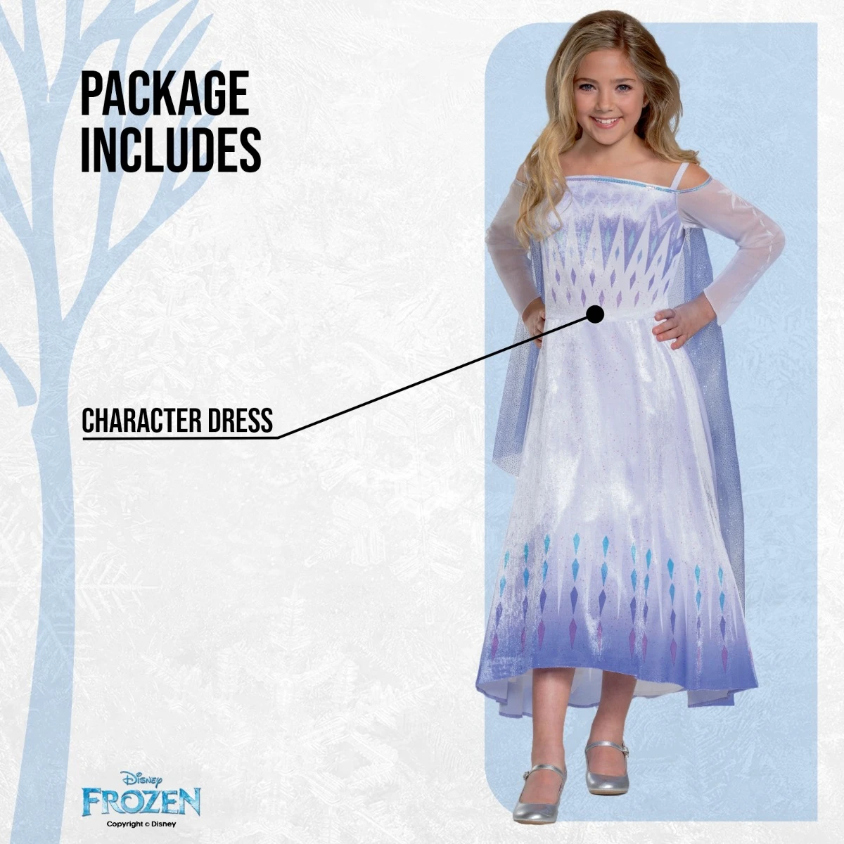 Costume Elsa Regina Frozen 2 Deluxe Bambina 4 Costume Elsa Regina Frozen 2 Deluxe Bambina - immagine 2