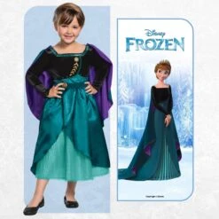 Costume Anna Regina Frozen 2 Deluxe Plus Bambina -Angels Face Negozio disk140079 queen anna deluxe kids feature 01 min