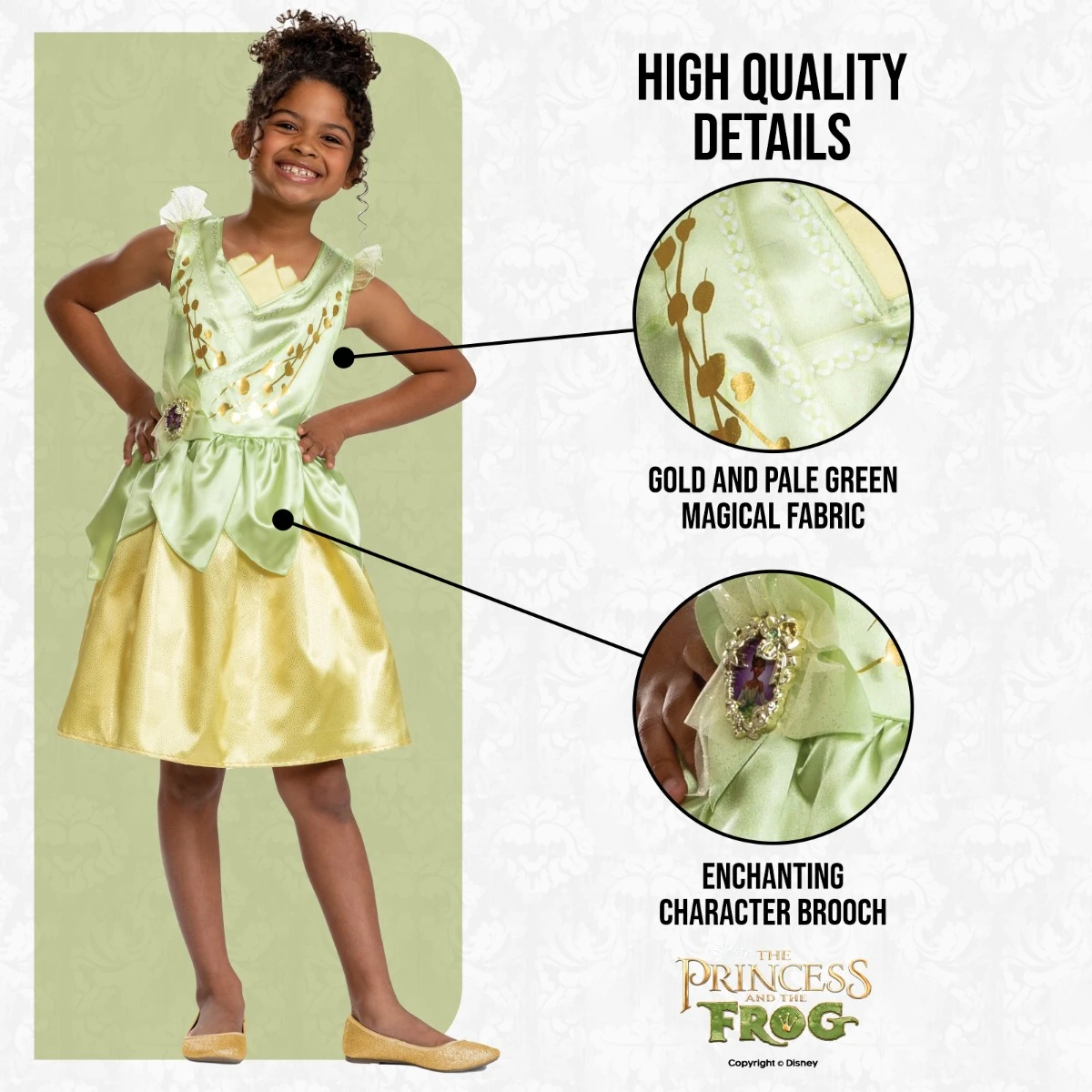 Kids Disney Princess Tiana Classic Costume 5 Kids Disney Princess Tiana Classic Costume - immagine 3