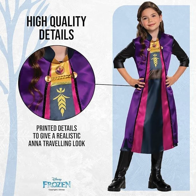 Costume Anna Viandante Frozen 2 Standard Bambina 5 Costume Anna Viandante Frozen 2 Standard Bambina - immagine 3