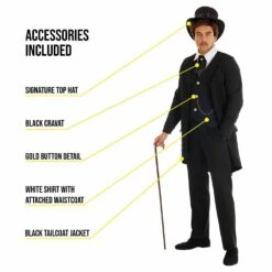 Costume Elegante Vittoriano Uomo -Angels Face Negozio e7ecb665628b0687974a8354522a18c48aa5e703750a7a99c5b220c9105e93bc