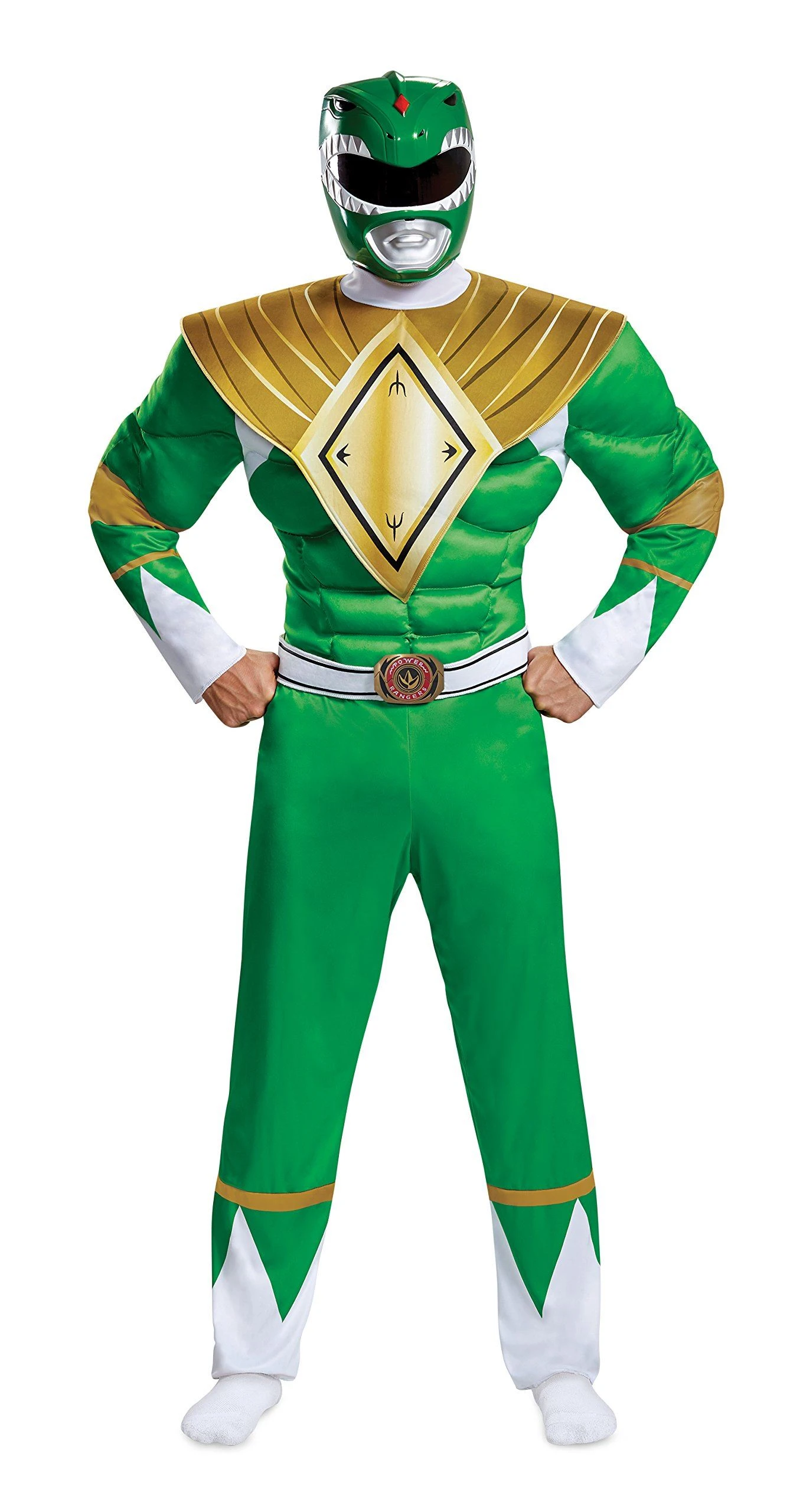 Costume Power Ranger Verde Muscoloso Adulti 4 Costume Power Ranger Verde Muscoloso Adulti - immagine 2
