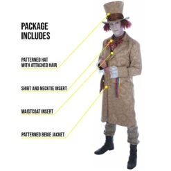 Costume Cappellaio Matto Uomo -Angels Face Negozio fn2639 dickensian toff feature
