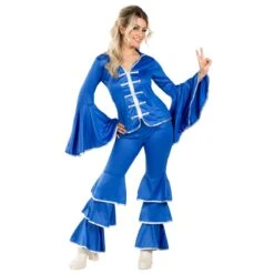 Costume Dancing Queen Donna -Angels Face Negozio fn4197 womens blue dancing queen 2