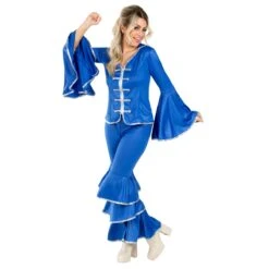 Costume Dancing Queen Donna -Angels Face Negozio fn4197 womens blue dancing queen 3