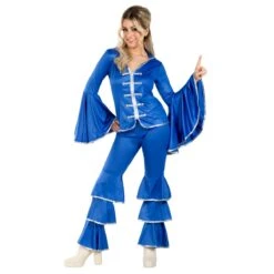 Costume Dancing Queen Donna -Angels Face Negozio fn4197 womens blue dancing queen 4
