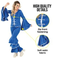 Costume Dancing Queen Donna -Angels Face Negozio fn4197 womens blue dancing queen 9