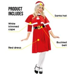 Costume Babbo Natale Donna -Angels Face Negozio fn4223 womens santa 8