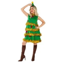 Costume Albero Di Natale Donna -Angels Face Negozio fn4233 womens xmas tree 4