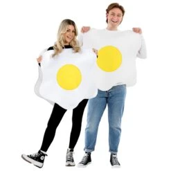 Costume Uovo Adulti -Angels Face Negozio fn4509 fried egg tabard couple 1