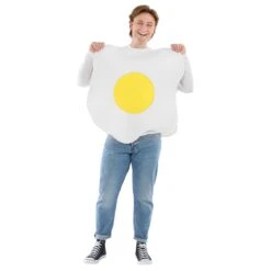 Costume Uovo Adulti -Angels Face Negozio fn4509 fried egg tabard mens 1