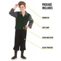 Costume Scolaretto Vittoriano -Angels Face Negozio fnk3458 victorian school kid costume feature