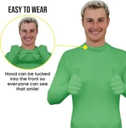 Morphsuit Verde Adulto -Angels Face Negozio green morphsuit easy to wear