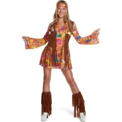 Womens Short Hippie Dress Costume -Angels Face Negozio gtgpdkna