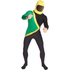 Costume Tuta Bob Giamaicano Adulti -Angels Face Negozio jamaican bobsled morphsuit 2