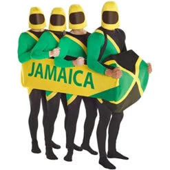 Costume Tuta Bob Giamaicano Adulti -Angels Face Negozio jamaican bobsled morphsuit 5