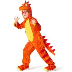 Costume Dinosauro T-Rex Arancione Bambino -Angels Face Negozio khon0oda