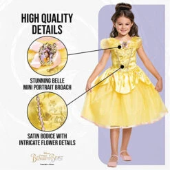 Vestito Principessa Belle Deluxe Bambina -Angels Face Negozio kids disney belle deluxe costume 3