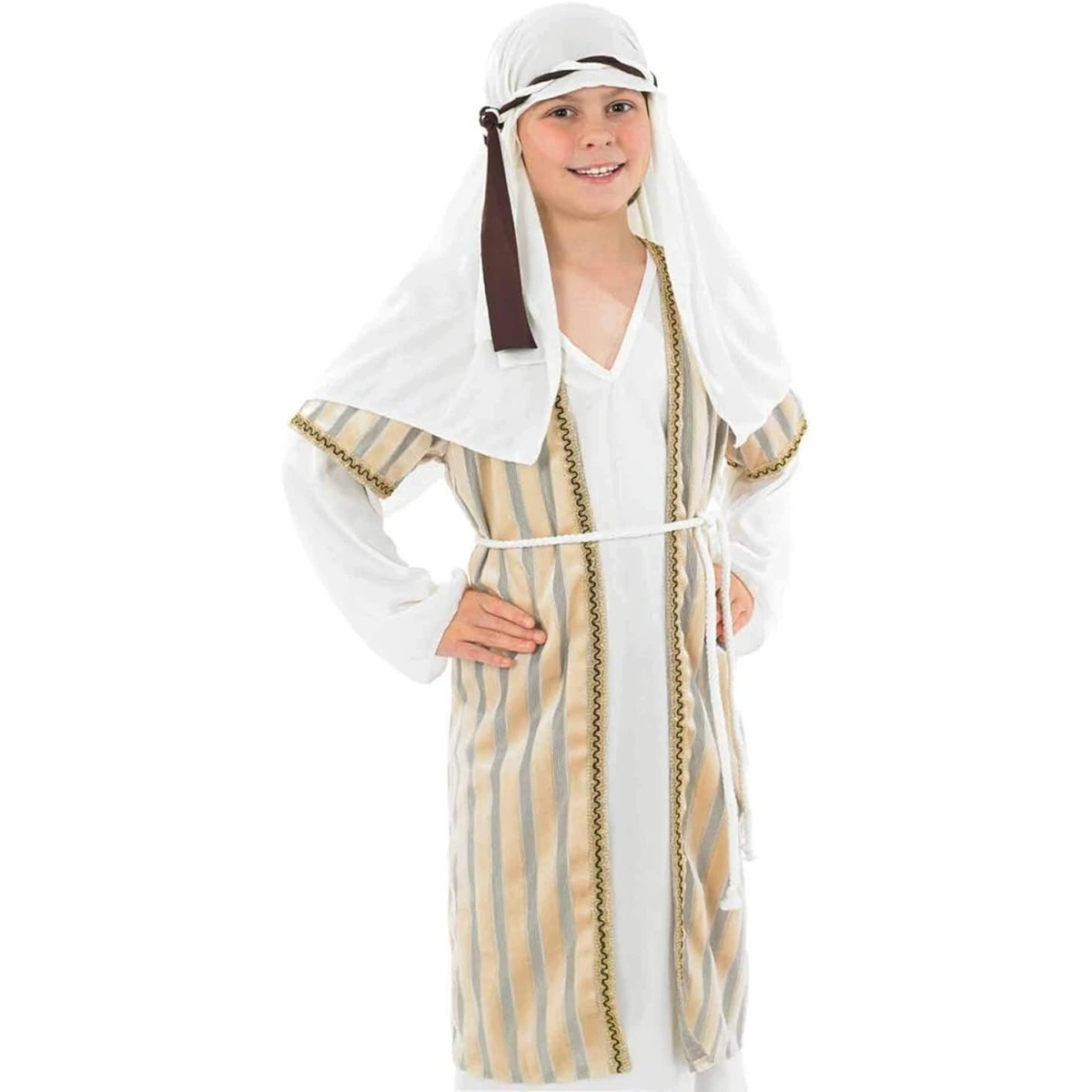 Kids Gold Shepherd Nativity Costume 7 Kids Gold Shepherd Nativity Costume - immagine 5