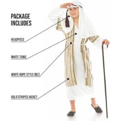 Kids Gold Shepherd Nativity Costume 8 Kids Gold Shepherd Nativity Costume -Angels Face Negozio kids gold shepherd costume nativity 3
