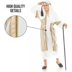 Kids Gold Shepherd Nativity Costume 9 Kids Gold Shepherd Nativity Costume -Angels Face Negozio kids gold shepherd costume nativity 4