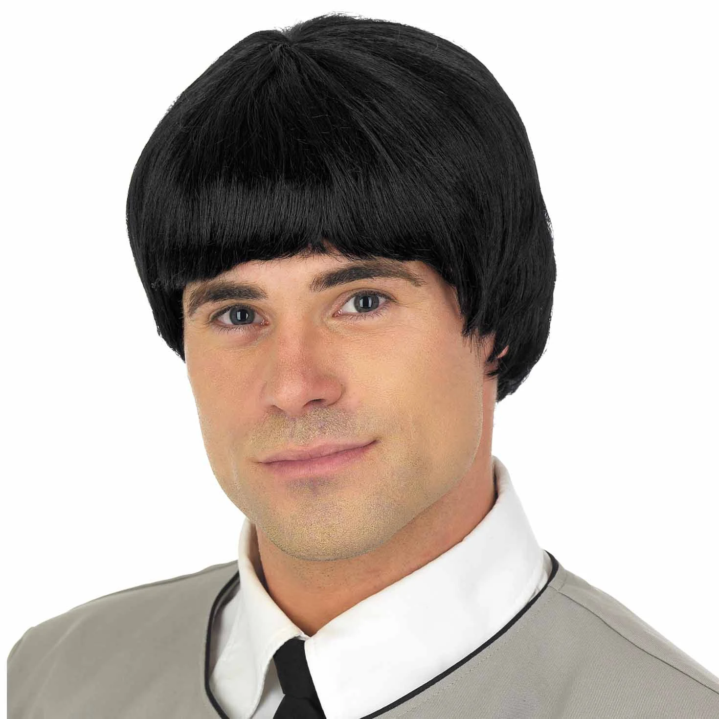 Parrucca Corta Nera Caschetto Uomo 4 Parrucca Corta Nera Caschetto Uomo - immagine 2