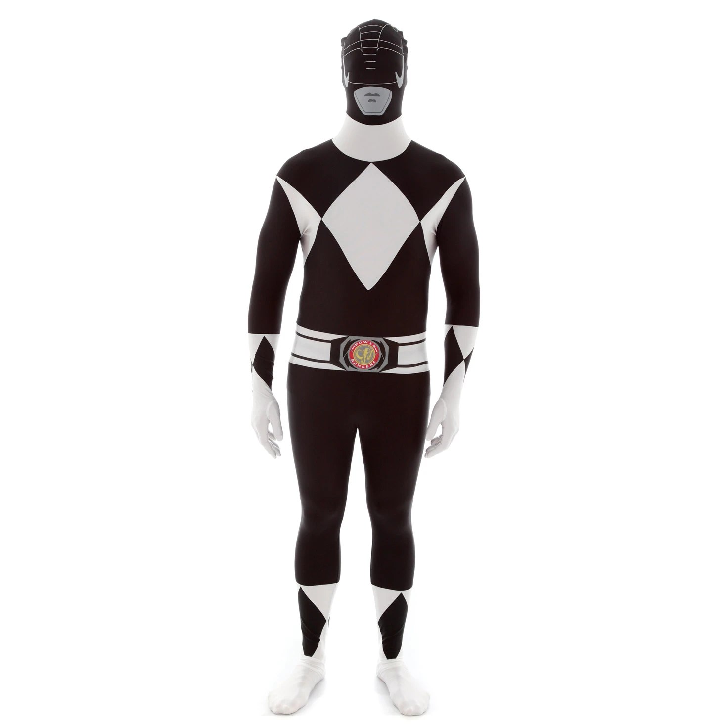 Costume Power Ranger Nero Adulto 4 Costume Power Ranger Nero Adulto - immagine 2