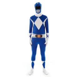 Costume Power Ranger Blu Adulto -Angels Face Negozio m1 b l blue power rangers morphsuit 2 us