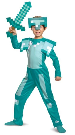 Costume Minecraft Armatura Diamanti Bambino 13 Costume Minecraft Armatura Diamanti Bambino -Angels Face Negozio m1 d i disk11458 2