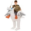 Costume Gonfiabile Drago Bianco Cavalcabile Bambino -Angels Face Negozio m1 m c mckroiwd front 4 2