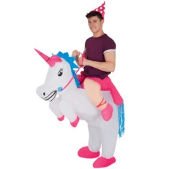 Costume Gonfiabile Unicorno Cavalcabile Adulto