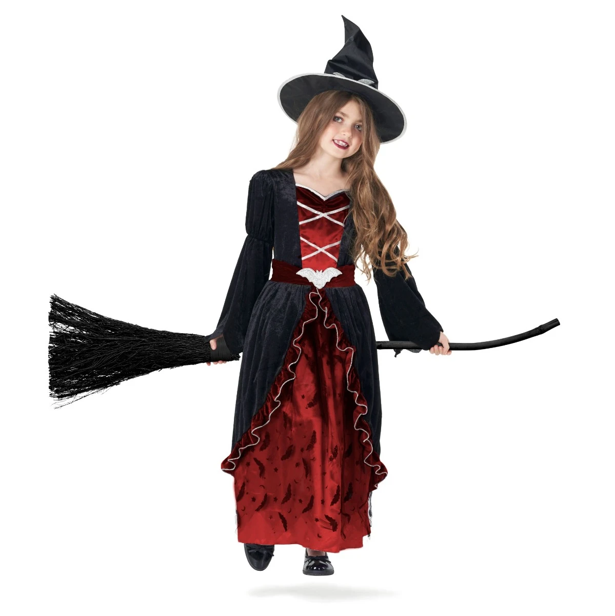 Costume Da Strega Pipistrello Rosso Per Bambini 7 Costume Da Strega Pipistrello Rosso Per Bambini - immagine 5