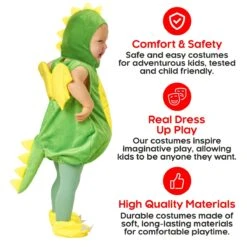 Costume Di Drago Verde Per Bambini Piccoli -Angels Face Negozio mckdhtg dragon hatchling onesie toddler 05