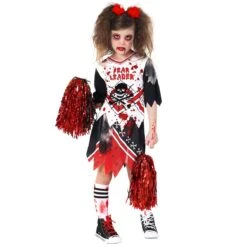 Cheerleader Di Zombi Per Bambini -Angels Face Negozio mckfl zombie fear leader kids 02