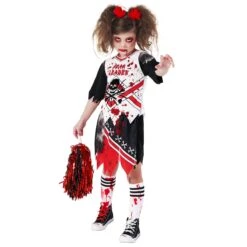 Cheerleader Di Zombi Per Bambini -Angels Face Negozio mckfl zombie fear leader kids 03