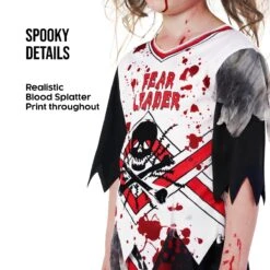 Cheerleader Di Zombi Per Bambini -Angels Face Negozio mckfl zombie fear leader kids 07