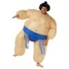 Costume Gonfiabile Da Lottatore Di Sumo Gigante Per Uomo -Angels Face Negozio mckgisbl sumo inflatable megamorph blue adult 1