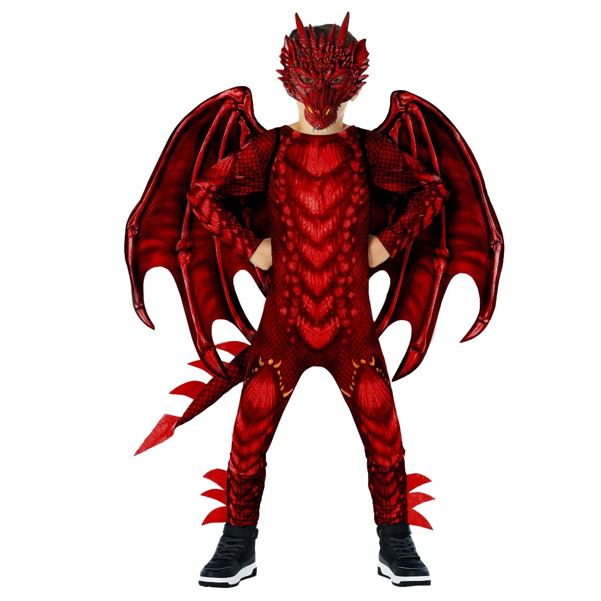 Costume Da Drago Per Bambini Rosso 7 Costume Da Drago Per Bambini Rosso - immagine 5