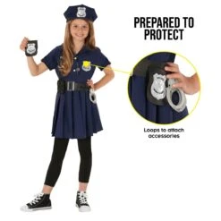 Costume Da Poliziotta Della Marina Per Ragazze -Angels Face Negozio mcknp kids police navy5