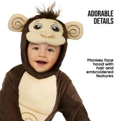 Costume Da Scimmia Per Bambini -Angels Face Negozio mckocm monkey onesie toddler 05
