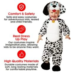 Costume Da Cucciolo Di Dalmata Per Bambino 19 Costume Da Cucciolo Di Dalmata Per Bambino -Angels Face Negozio mckodp dalmatian puppy onesie kids 04