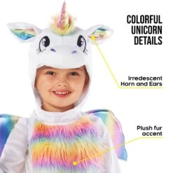 Costume Da Unicorno Arcobaleno Per Bambini 13 Costume Da Unicorno Arcobaleno Per Bambini -Angels Face Negozio mckoru rainbow unicorn onesie kids 05