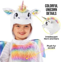 Costume Da Unicorno Arcobaleno Per Bambini 14 Costume Da Unicorno Arcobaleno Per Bambini -Angels Face Negozio mckoru rainbow unicorn onesie kids 06