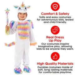 Costume Da Unicorno Arcobaleno Per Bambini 15 Costume Da Unicorno Arcobaleno Per Bambini -Angels Face Negozio mckoru rainbow unicorn onesie kids 07